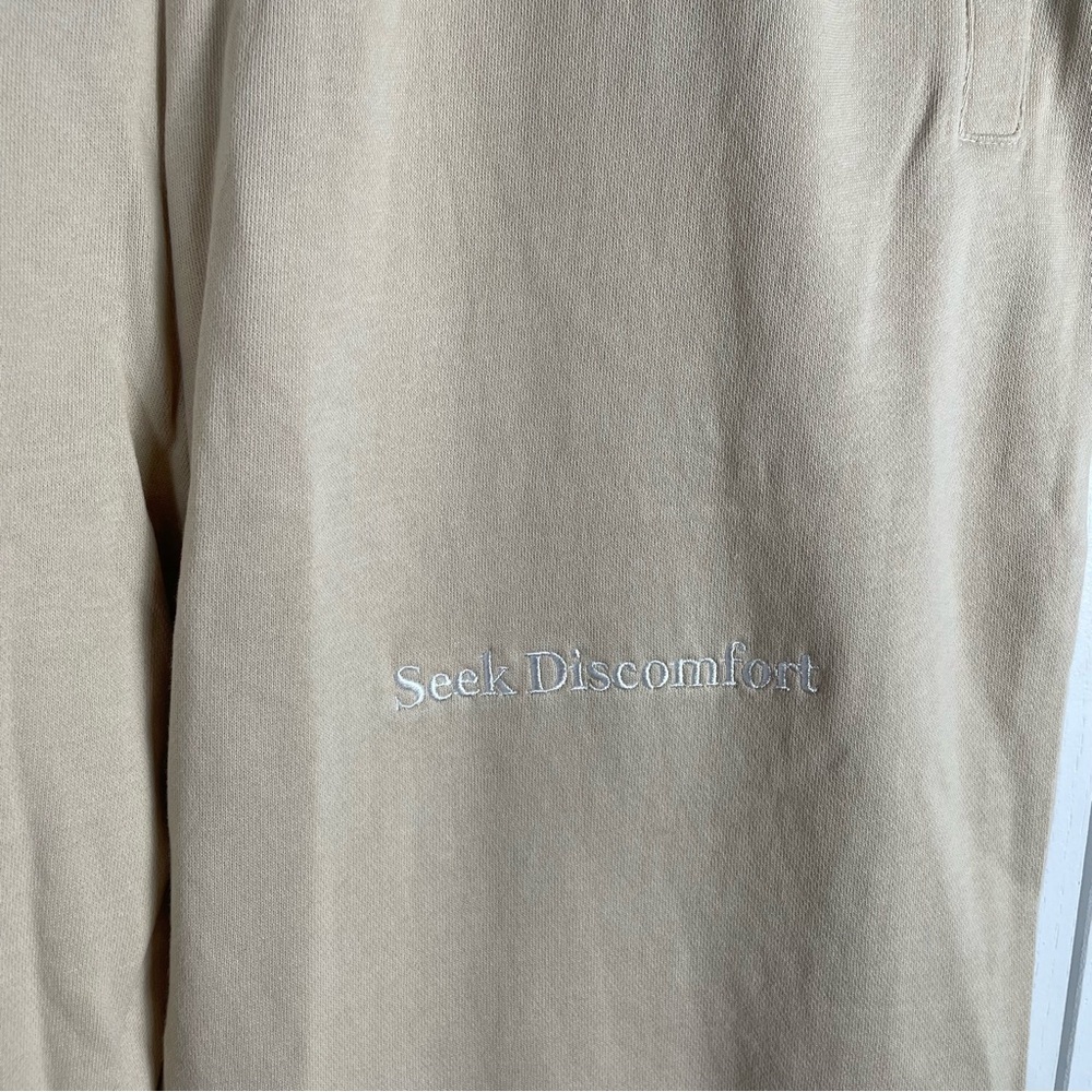 NWT Seek Discomfort Sweatpants Men’s XXL Tan Organic Cotton Relaxed Streetwear - Picture 6 of 13